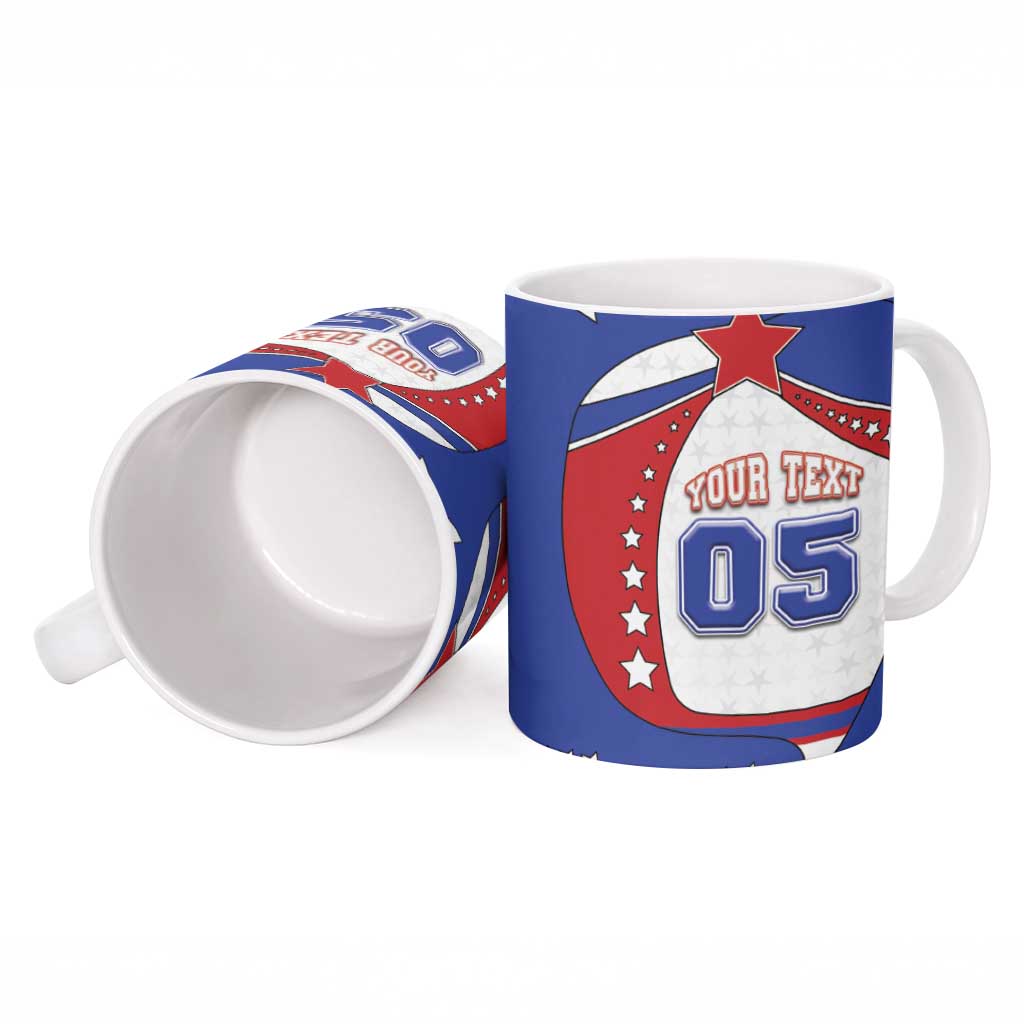 Custom USA Ice Hockey Ceramic Mug Stars And Stripes