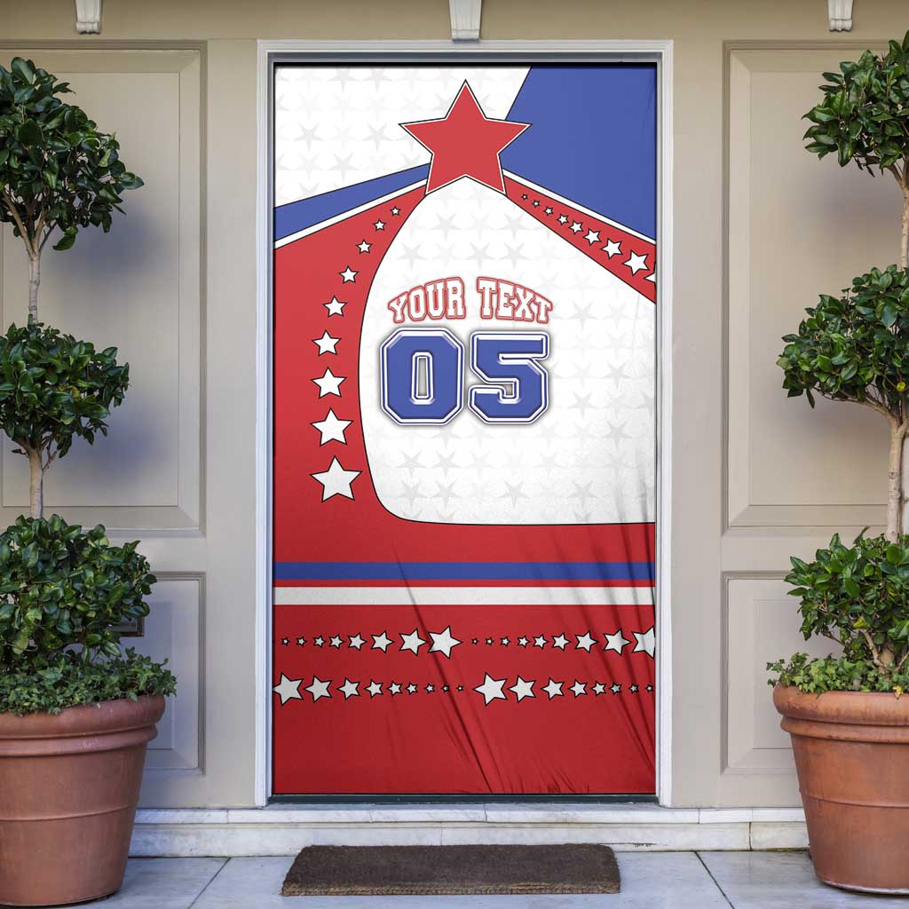 Custom USA Ice Hockey Door Cover Stars And Stripes