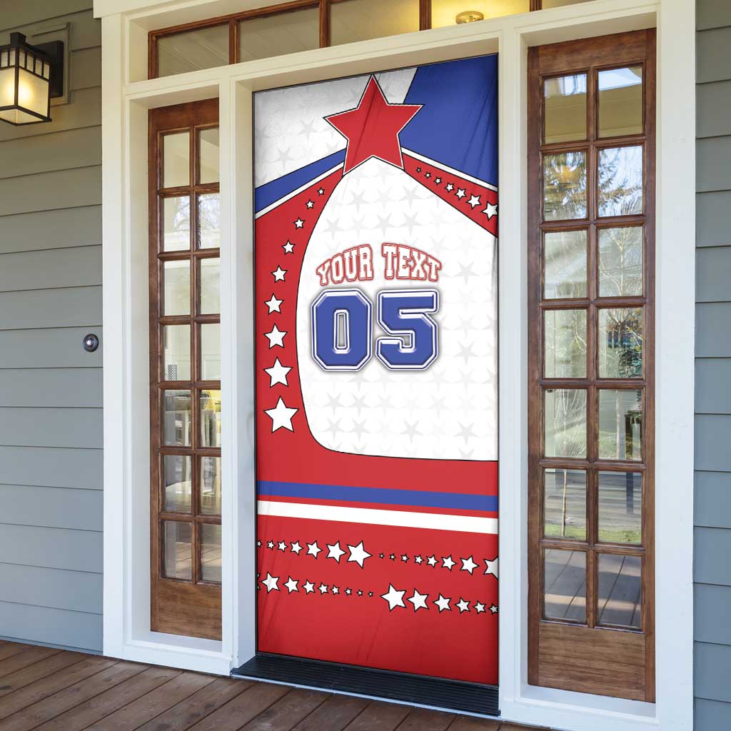 Custom USA Ice Hockey Door Cover Stars And Stripes