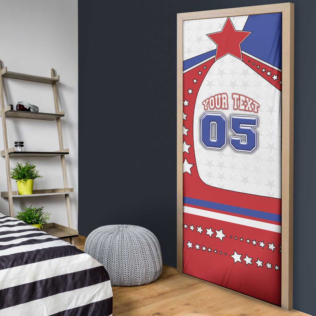 Custom USA Ice Hockey Door Cover Stars And Stripes