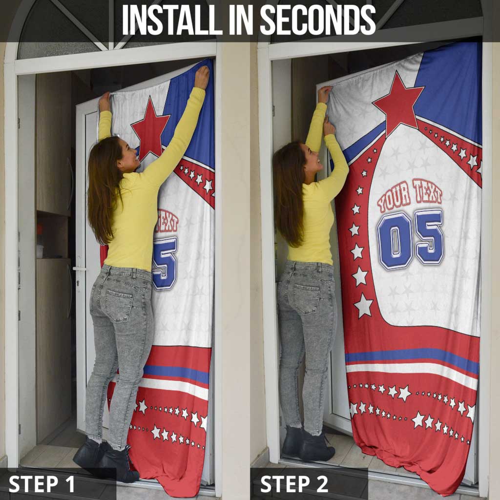 Custom USA Ice Hockey Door Cover Stars And Stripes