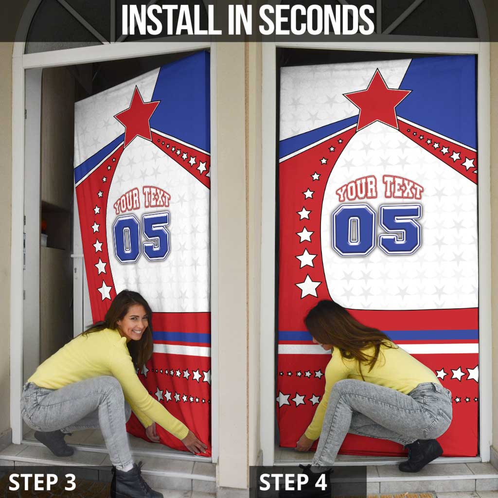 Custom USA Ice Hockey Door Cover Stars And Stripes