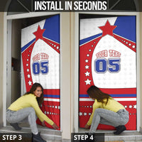 Custom USA Ice Hockey Door Cover Stars And Stripes