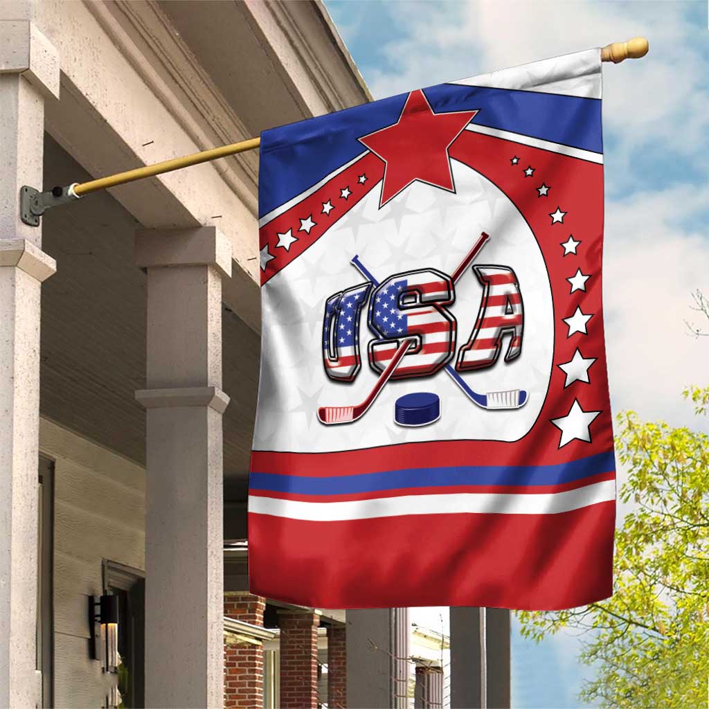 USA Ice Hockey Garden Flag Stars And Stripes