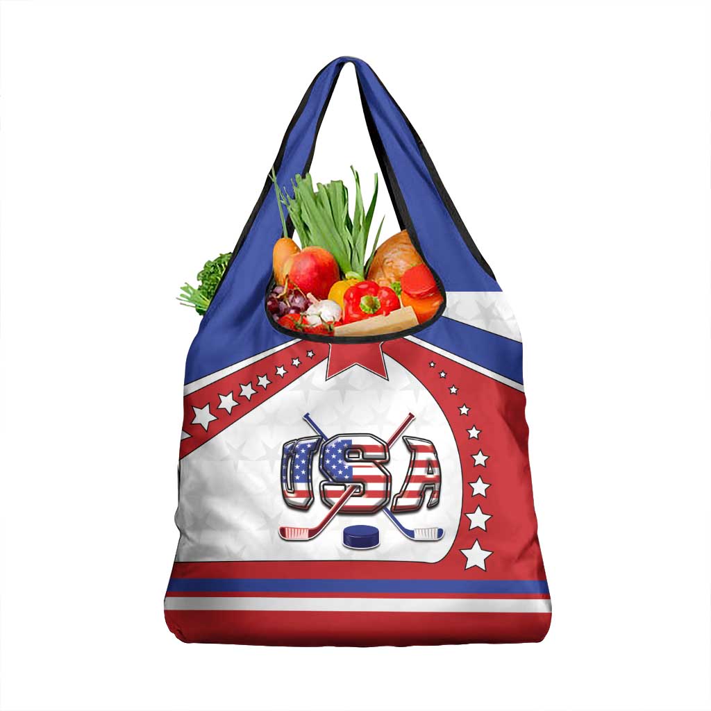USA Ice Hockey Grocery Bag Stars And Stripes
