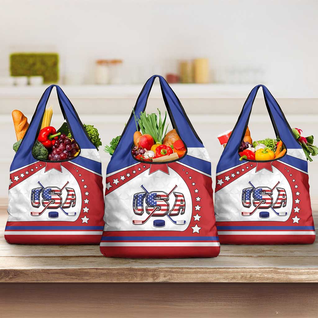 USA Ice Hockey Grocery Bag Stars And Stripes