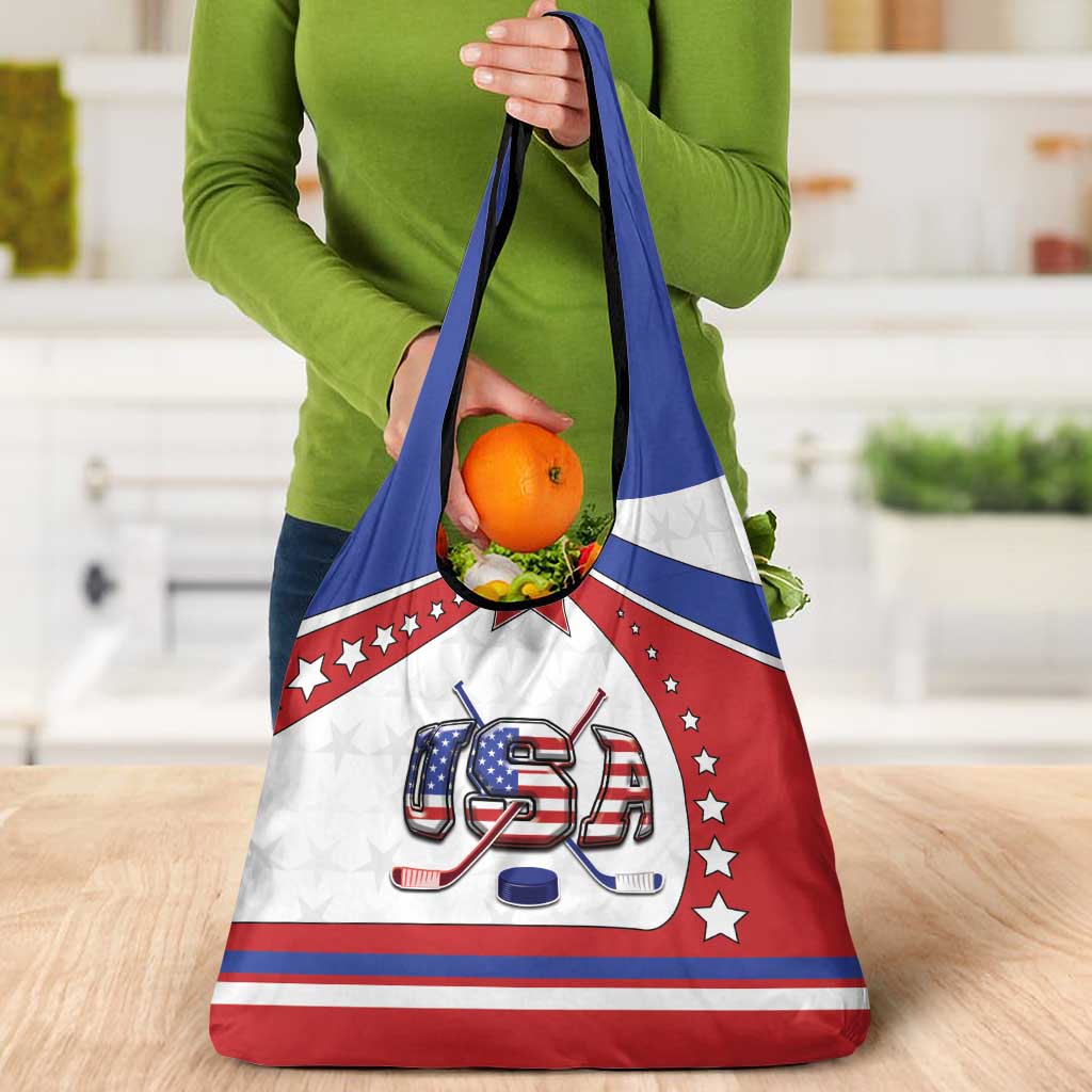 USA Ice Hockey Grocery Bag Stars And Stripes