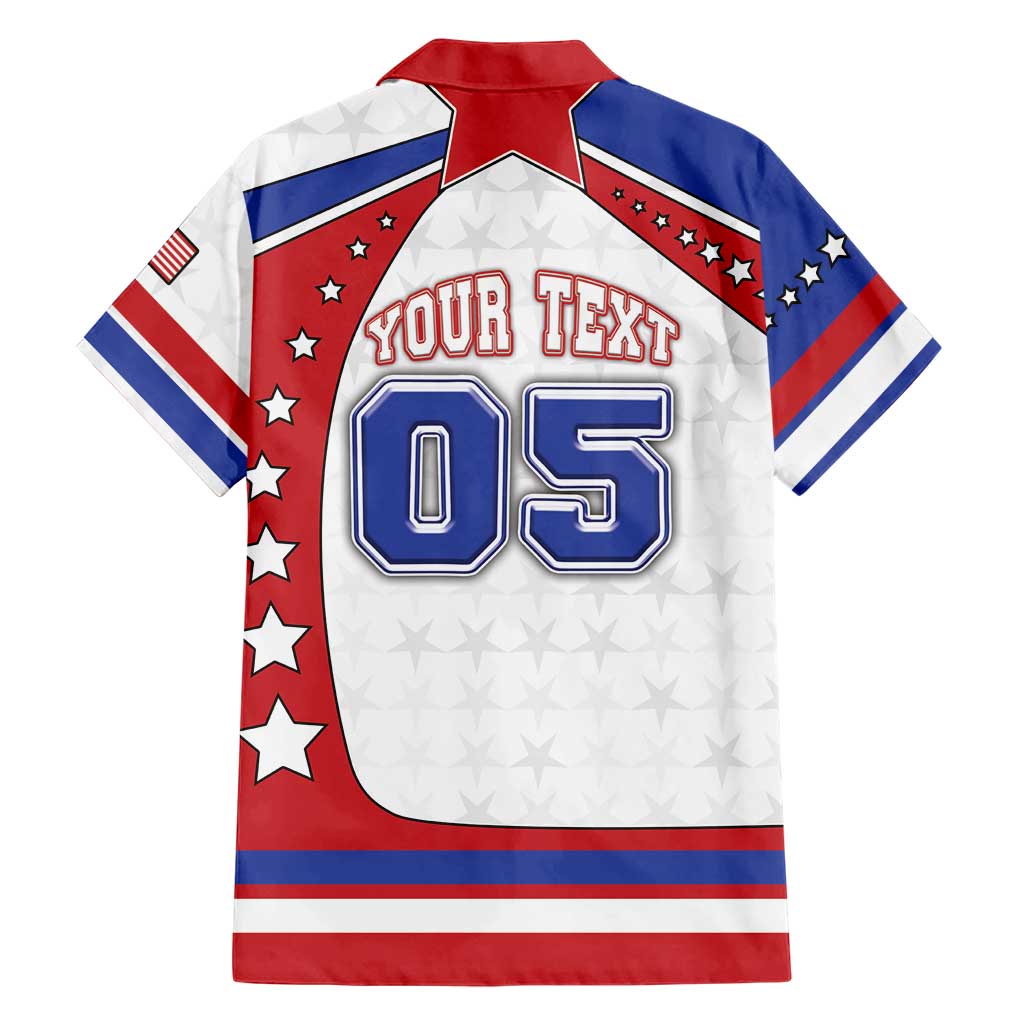 Custom USA Ice Hockey Hawaiian Shirt Stars And Stripes