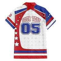 Custom USA Ice Hockey Hawaiian Shirt Stars And Stripes