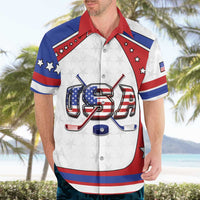 Custom USA Ice Hockey Hawaiian Shirt Stars And Stripes