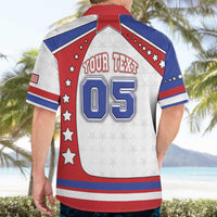 Custom USA Ice Hockey Hawaiian Shirt Stars And Stripes
