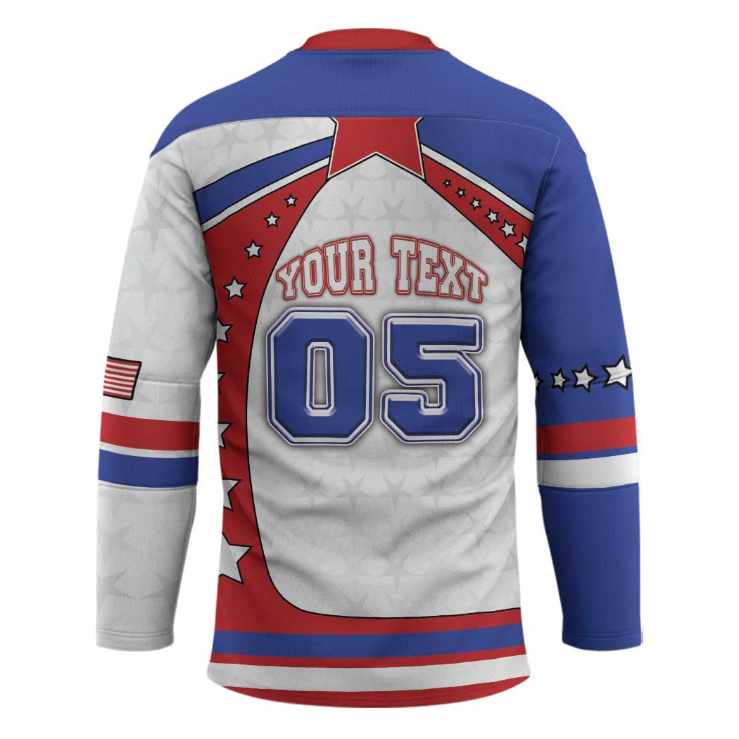 Custom USA Ice Hockey Hockey Jersey Stars And Stripes