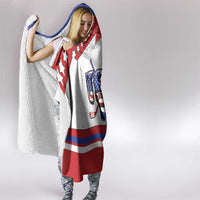 USA Ice Hockey Hooded Blanket Stars And Stripes