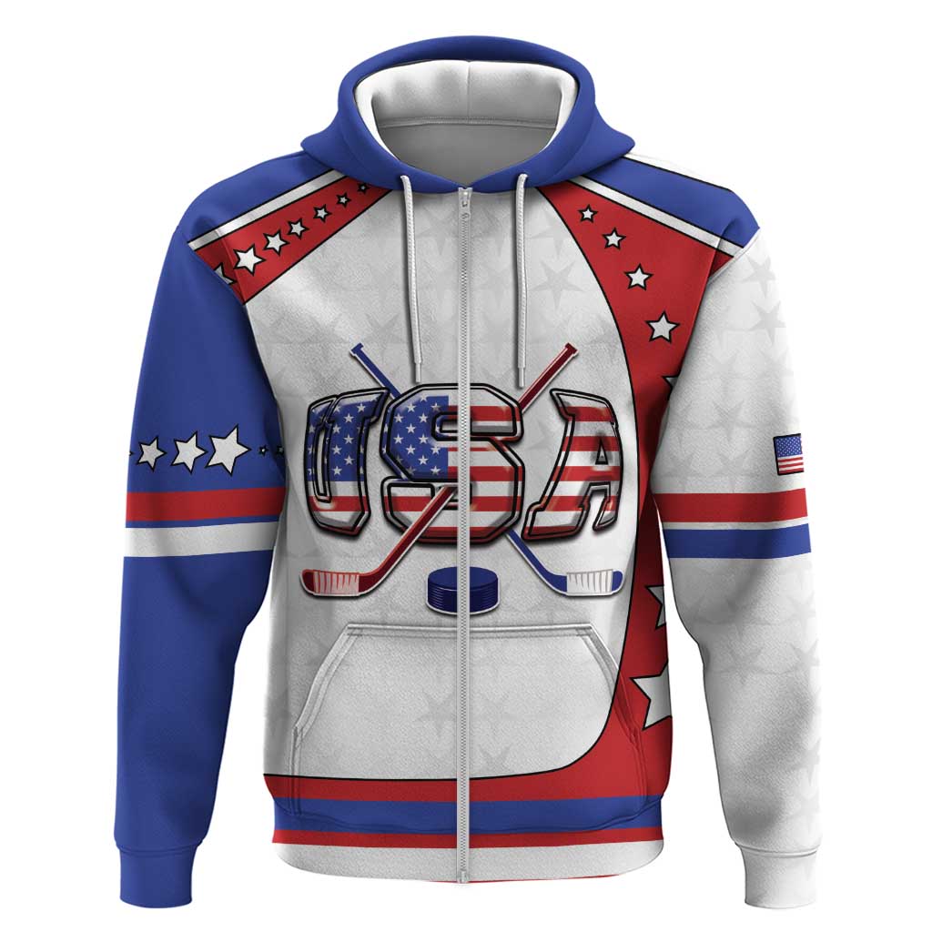 Custom USA Ice Hockey Hoodie Stars And Stripes