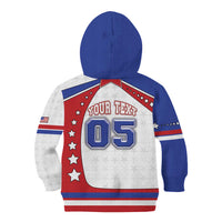 Custom USA Ice Hockey Kid Hoodie Stars And Stripes