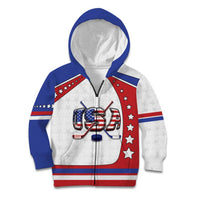 Custom USA Ice Hockey Kid Hoodie Stars And Stripes