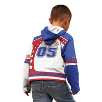 Custom USA Ice Hockey Kid Hoodie Stars And Stripes