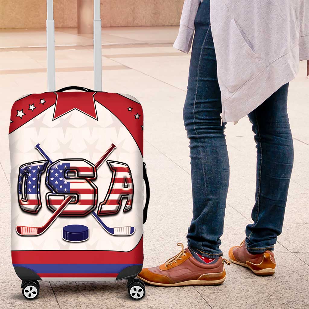 USA Ice Hockey Luggage Cover Stars And Stripes