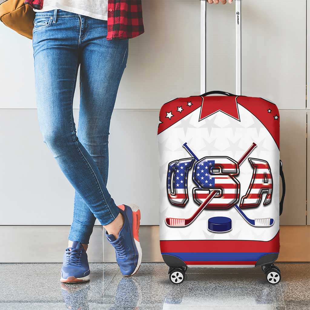 USA Ice Hockey Luggage Cover Stars And Stripes