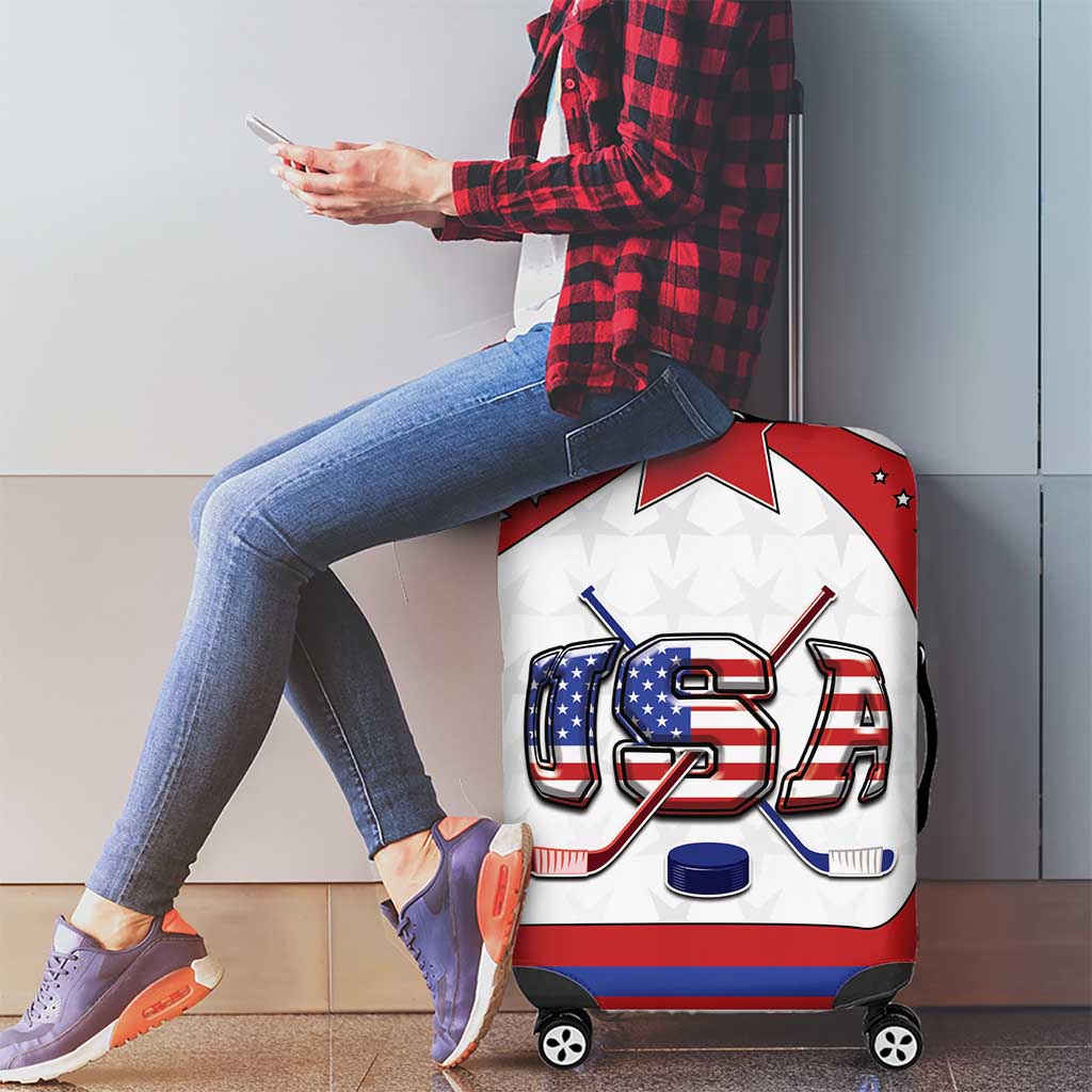 USA Ice Hockey Luggage Cover Stars And Stripes