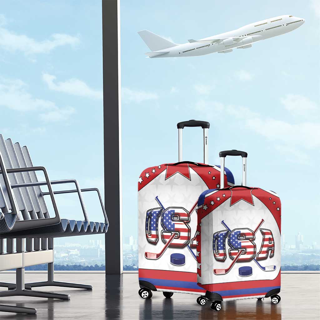 USA Ice Hockey Luggage Cover Stars And Stripes