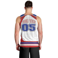 Custom USA Ice Hockey Men Tank Top Stars And Stripes