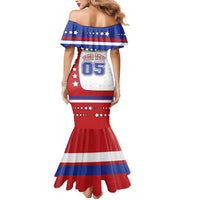 Custom USA Ice Hockey Mermaid Dress Stars And Stripes
