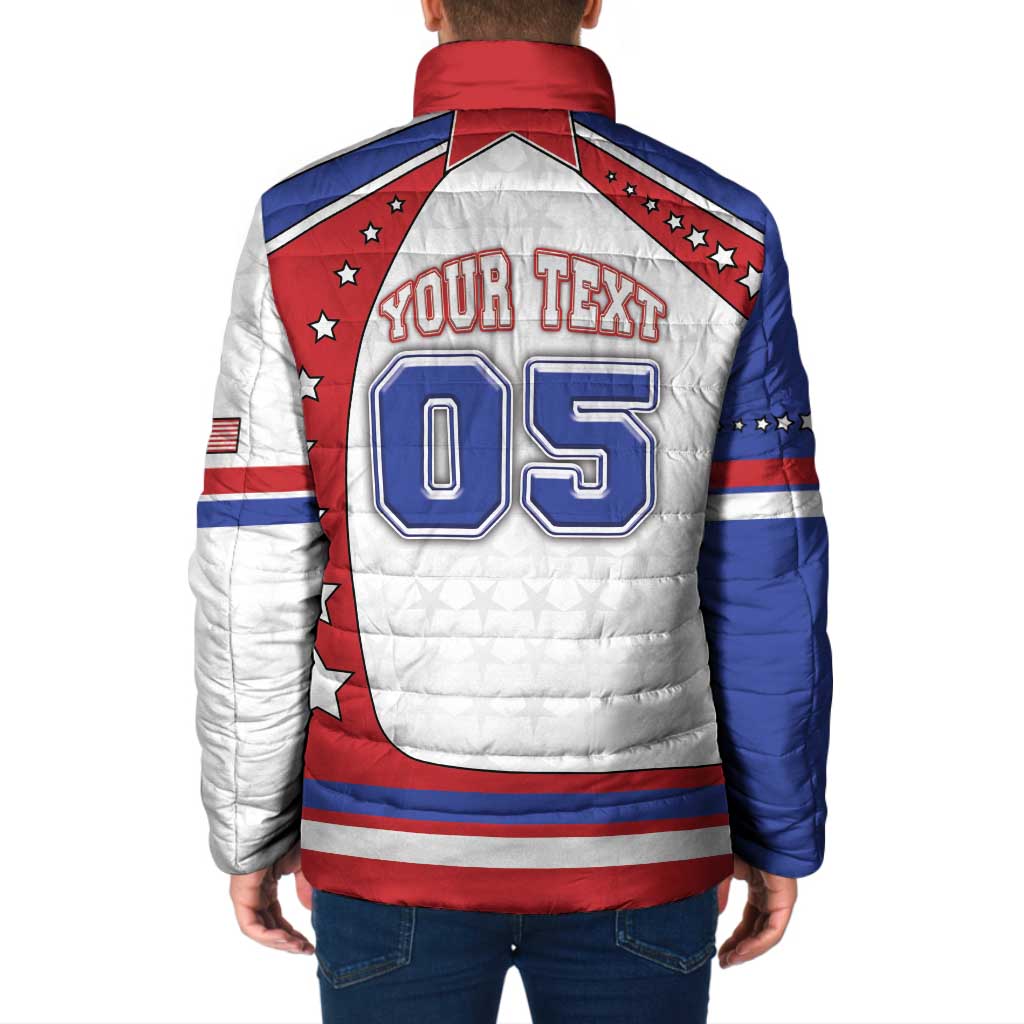 Custom USA Ice Hockey Padded Jacket Stars And Stripes