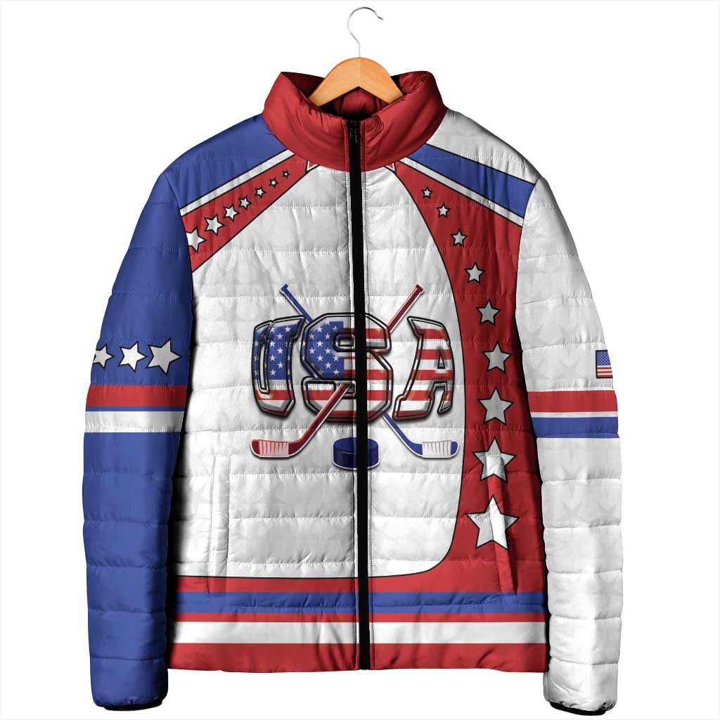 Custom USA Ice Hockey Padded Jacket Stars And Stripes