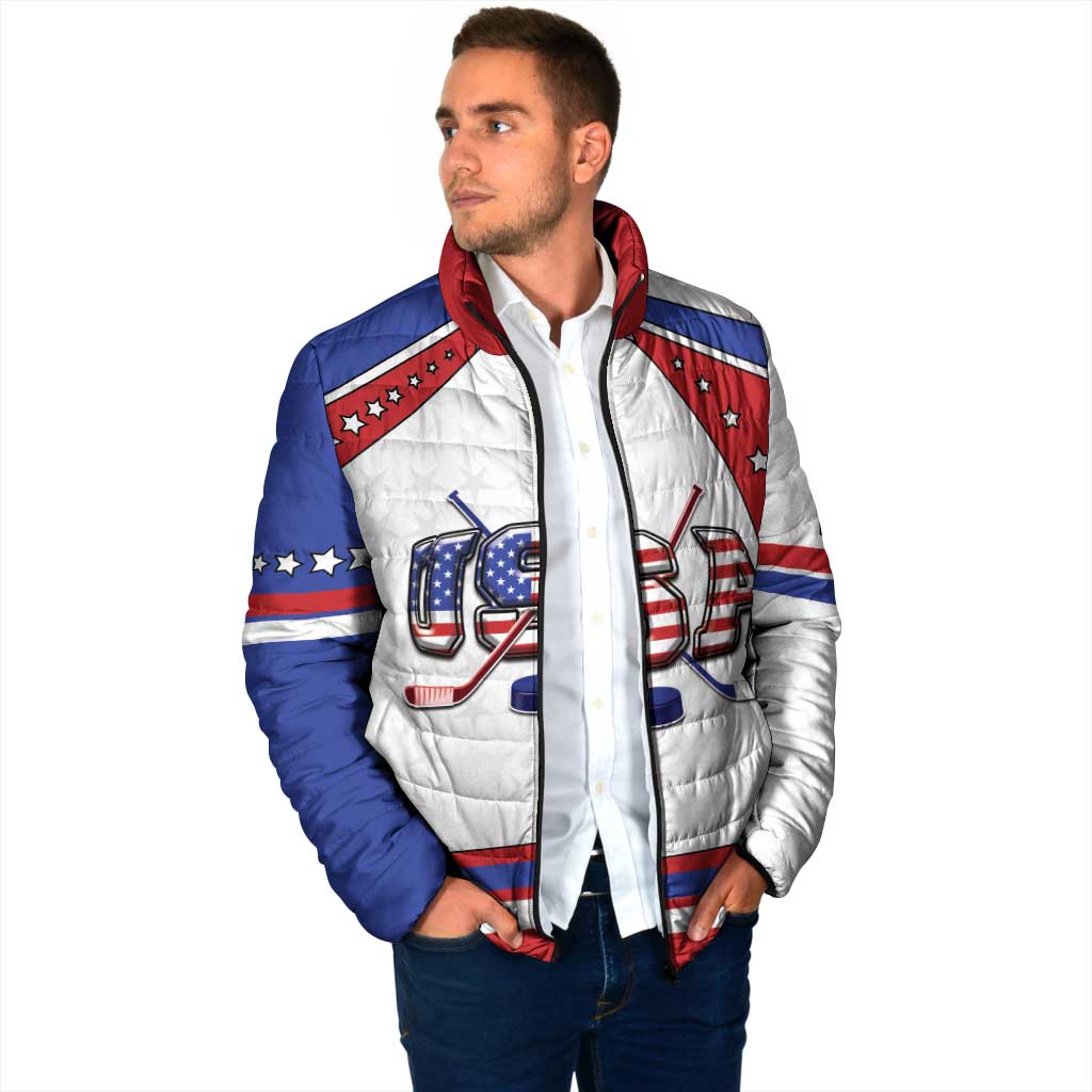 Custom USA Ice Hockey Padded Jacket Stars And Stripes