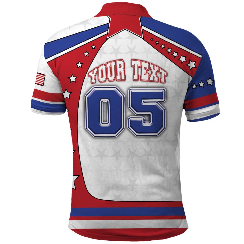 Custom USA Ice Hockey Polo Shirt Stars And Stripes
