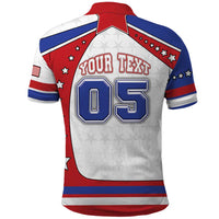 Custom USA Ice Hockey Polo Shirt Stars And Stripes