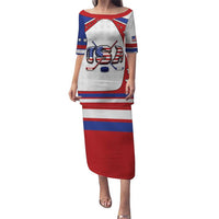 Custom USA Ice Hockey Puletasi Stars And Stripes