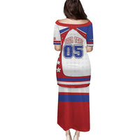 Custom USA Ice Hockey Puletasi Stars And Stripes