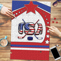 USA Ice Hockey Puzzle Stars And Stripes