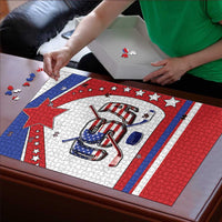 USA Ice Hockey Puzzle Stars And Stripes
