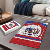 USA Ice Hockey Puzzle Stars And Stripes