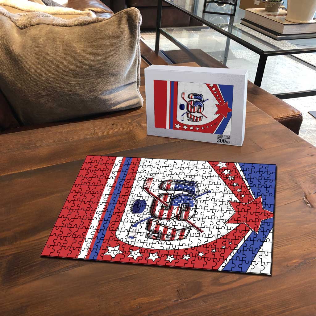USA Ice Hockey Puzzle Stars And Stripes