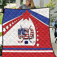 USA Ice Hockey Quilt Stars And Stripes