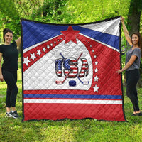 USA Ice Hockey Quilt Stars And Stripes