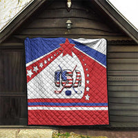 USA Ice Hockey Quilt Stars And Stripes