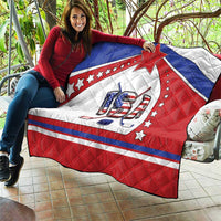 USA Ice Hockey Quilt Stars And Stripes