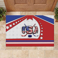 USA Ice Hockey Rubber Doormat Stars And Stripes