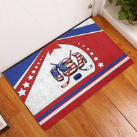 USA Ice Hockey Rubber Doormat Stars And Stripes