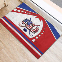 USA Ice Hockey Rubber Doormat Stars And Stripes