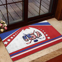 USA Ice Hockey Rubber Doormat Stars And Stripes
