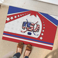 USA Ice Hockey Rubber Doormat Stars And Stripes