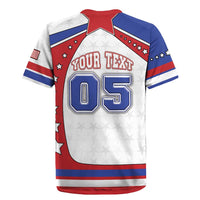 Custom USA Ice Hockey Rugby Jersey Stars And Stripes