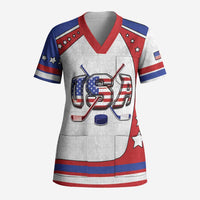 Custom USA Ice Hockey Scrub Top Stars And Stripes
