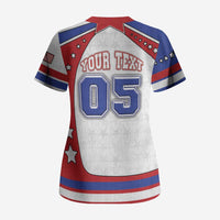 Custom USA Ice Hockey Scrub Top Stars And Stripes